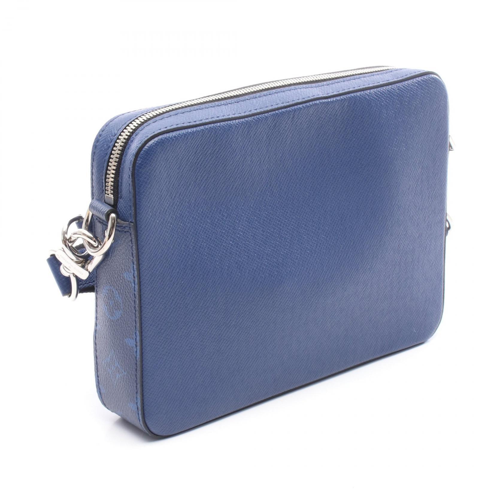 Louis Vuitton Trio Messenger Taigarama Cobalt Blue Shoulder Bag Canvas Leather